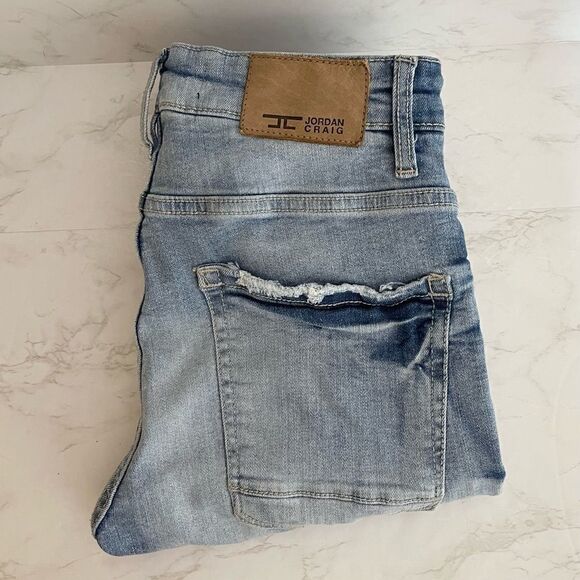 Jordan Craig | Ross Skinny Jeans Ripped Denim Distressed Stretch - Picture 5 of 7
